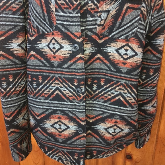 Jachs New York Jacket Shacket Wool Blend Sherpa Lined Aztec Southwestern medium - Picture 8 of 14